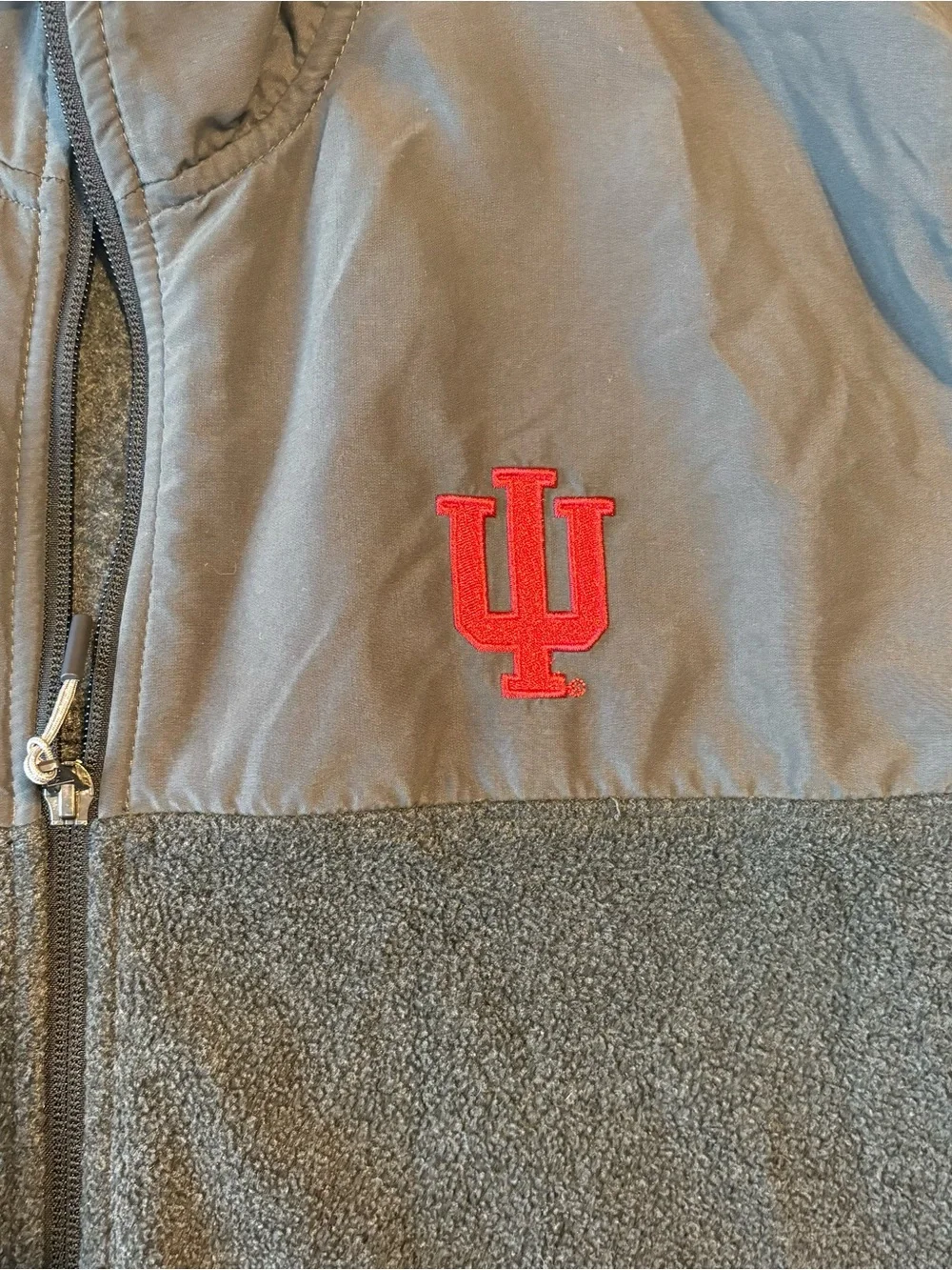 Champion Indiana Hoosiers Fleece Full Zip Jacket size L